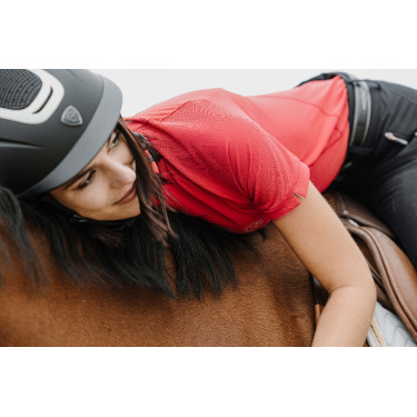 Polo Equithème Emma maniche corte Ciliegia Polo Equithème Emma maniche corte Ciliegia