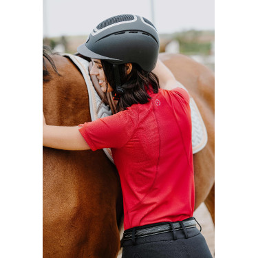 Polo Equithème Emma maniche corte Ciliegia Polo Equithème Emma maniche corte Ciliegia