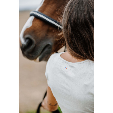 T-shirt Equithème Anna maniche corte Crema Beige