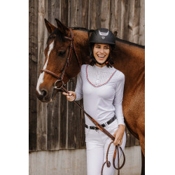 Polo Equithème Cabourg lange mouwen Bianco