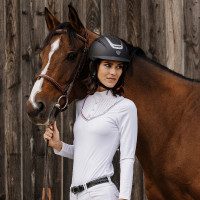 Polo Equithème Cabourg lange mouwen Bianco Polo Equithème Cabourg lange mouwen Bianco