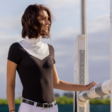 Polo Equithème Lerma maniche corte Nero