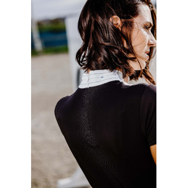 Polo Equithème Lerma maniche corte Nero