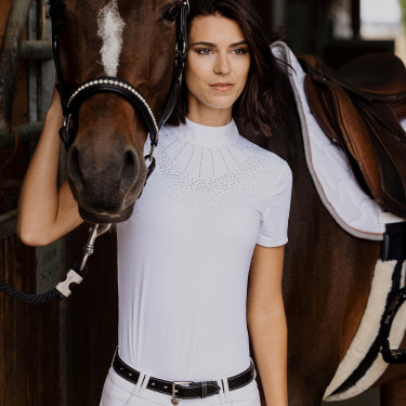 Polo Equithème Ocala maniche corte Bianco Polo Equithème Ocala maniche corte Bianco