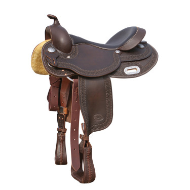 Sella western reining Pool's mantello rotondo 3010 Marrone