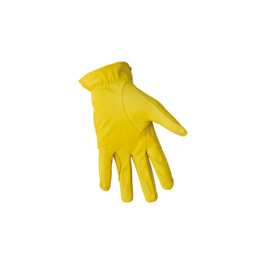 Guanti da equitazione in pelle con chiusura in velcro Umbria Equitazione 174 Giallo