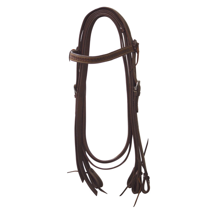Briglia western Lakota con fiori e redini