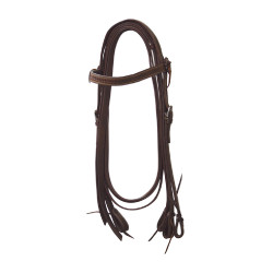 Briglia western Lakota con fiori e redini Marrone