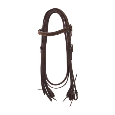 Briglia western Lakota con fiori e redini Marrone