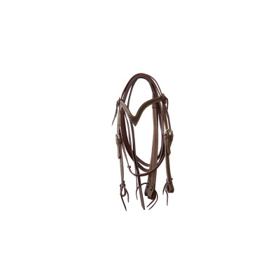 Bridon western Lakota avec rênes Marron foncé