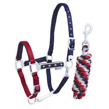 Capestro in nylon USA Pool's con lunghina Capestro in nylon USA Pool's con lunghina