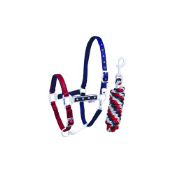 Capestro in nylon USA Pool's con lunghina Capestro in nylon USA Pool's con lunghina