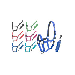 Cavezzone Pool in nylon con fibbie nere e longhina