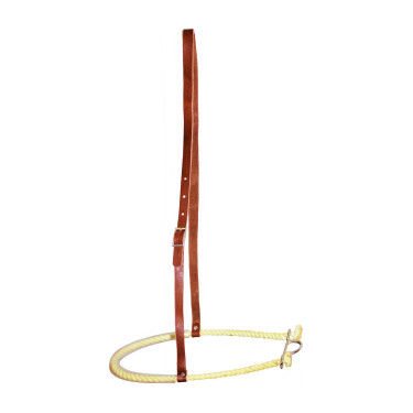 Noseband Pool's 555 in cuoio con rawhide Naturale Marrone