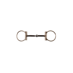Mors western in acciaio inox D Pool con inserti in rame e punte nere