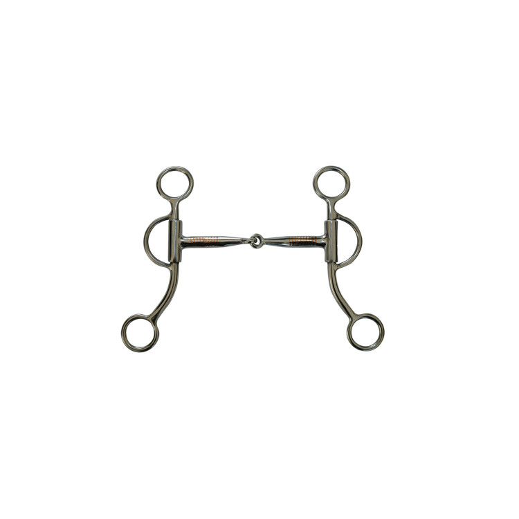 Mors da briglia western Pool's in acciaio inox con inserti in rame