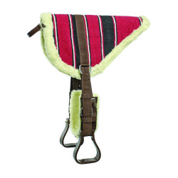Tappeto da monta a pelo navajo Lakota con staffe e sottopancia Nero / rosso
