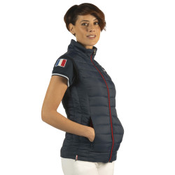 Gilet senza maniche da donna France Collection Flags & Cup Blu navy