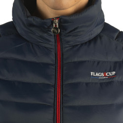 Gilet senza maniche da donna France Collection Flags & Cup Blu navy