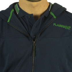 Felpa con zip da uomo Mako Flags & Cup Blu navy