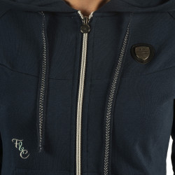 Felpa da donna con zip Naousa Flags & Cup Blu navy