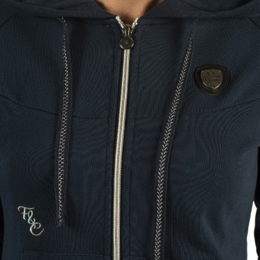 Felpa da donna con zip Naousa Flags & Cup Blu navy