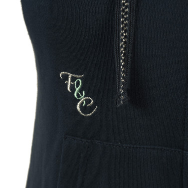 Felpa da donna con zip Naousa Flags & Cup Blu navy