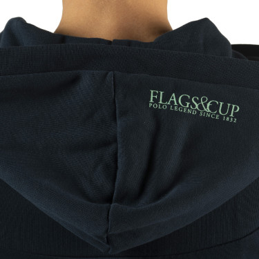 Felpa da donna con zip Naousa Flags & Cup Blu navy