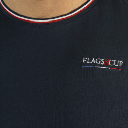 T-shirt uomo France Collezione Flags & Cup Blu navy