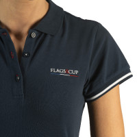 Damen-Poloshirt France Collection Flags & Cup Blu navy Damen-Poloshirt France Collection Flags & Cup Blu navy