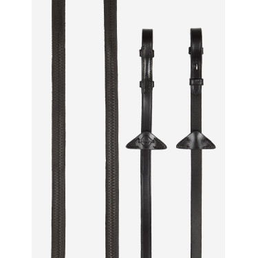 Rênes en caoutchouc LeMieux Marron / argent Rênes en caoutchouc LeMieux Marron / argent