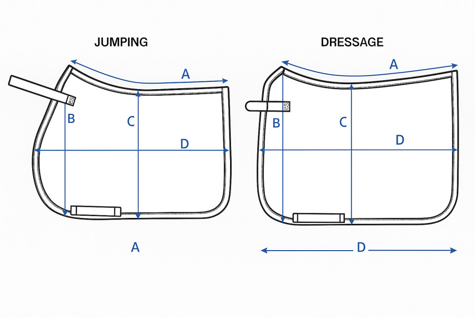 Illustrazione della guida alle taglie per Sottosella Kingsland