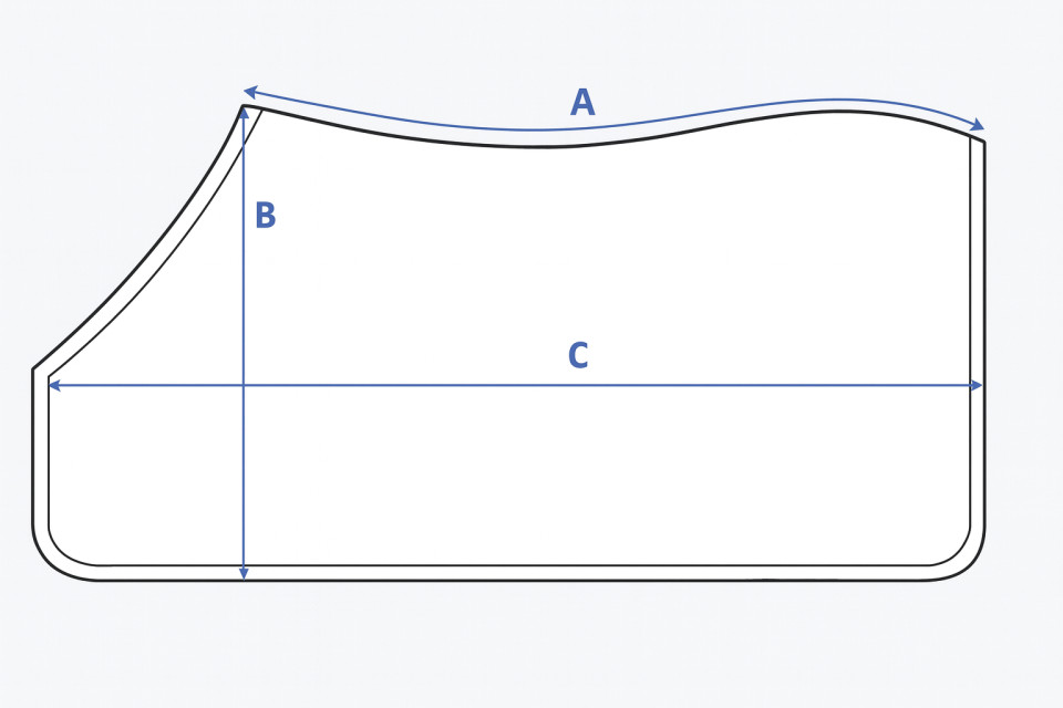 Illustrazione della guida alle taglie per Coperta per cavallo Kingsland