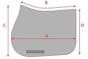 Illustrazione della guida alle taglie per Sottosella Tommy Hilfiger Equestrian