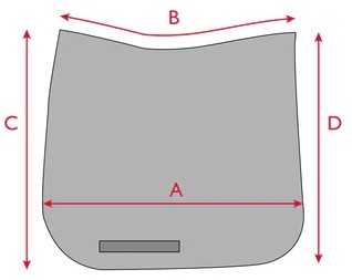Illustrazione della guida alle taglie per Tappeto da dressage Tommy Hilfiger Equestrian