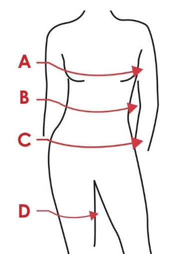 Illustrazione della guida alle taglie per Pantaloni da donna Kentucky