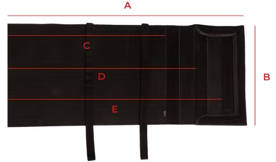 Illustrazione della guida alle taglie per Fascia di rispetto cavallo Kentucky