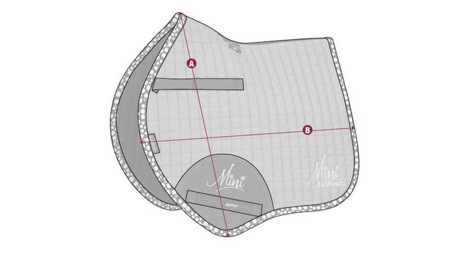 Illustrazione della guida alle taglie per Sottosella LeMieux