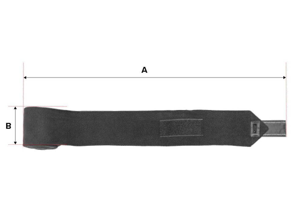 Illustrazione della guida alle taglie per Fasce e sottofasce cavallo Equestrian Stockholm