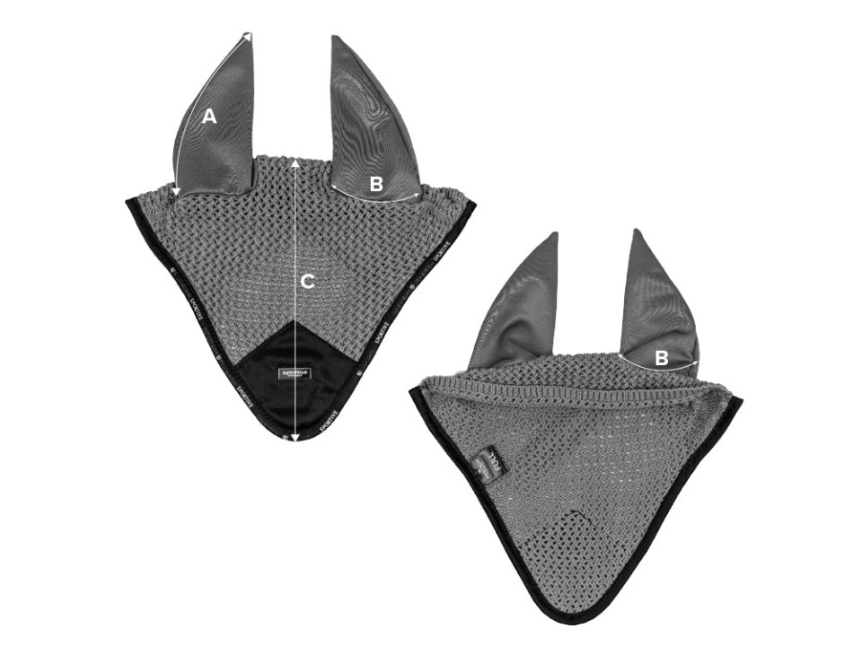 Illustrazione della guida alle taglie per Cuffia per cavallo Equestrian Stockholm