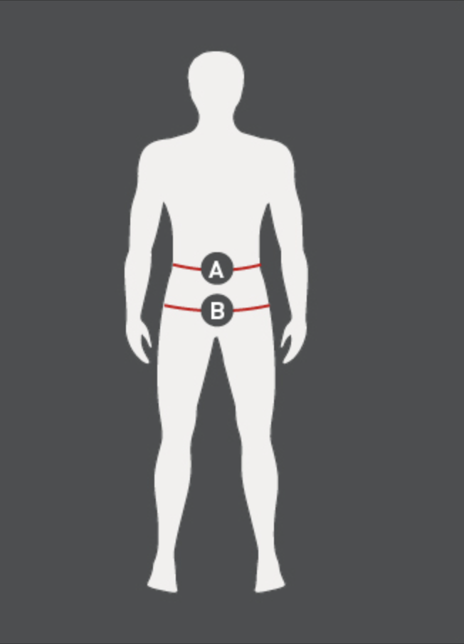 Illustrazione della guida alle taglie per Pantaloni uomo ELT