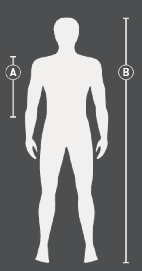 Illustrazione della guida alle taglie per Gilet protettivo per equitazione Swing